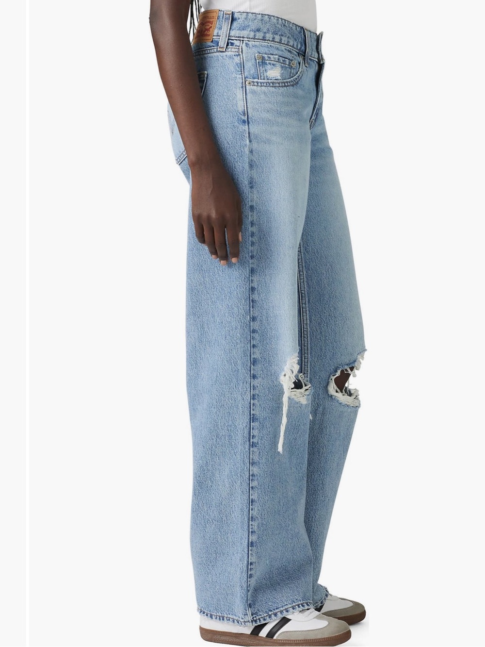 New Levi's Ripped Superlow Wide Leg Jeans Size 27